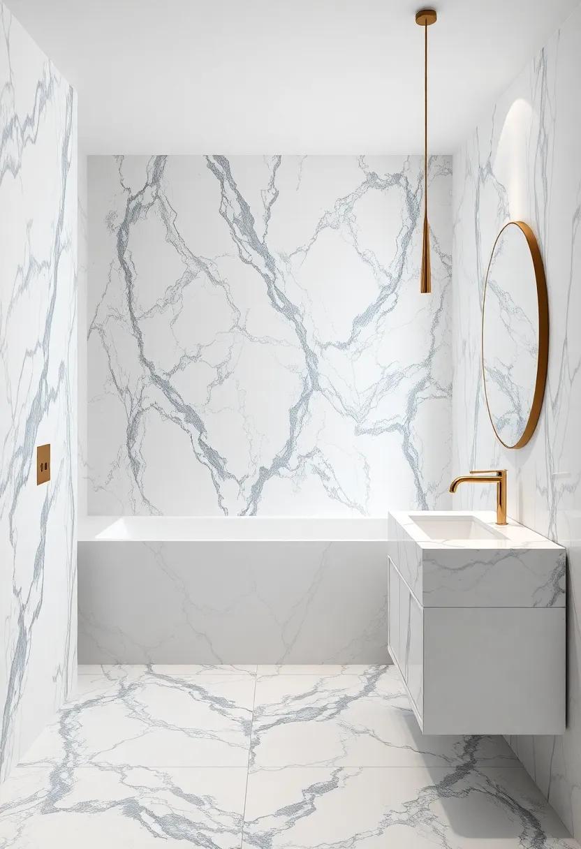 Natural ⁢Elegance: Exploring ⁤the Unique Veins and ⁤Patterns of Marble in Modern Bathrooms