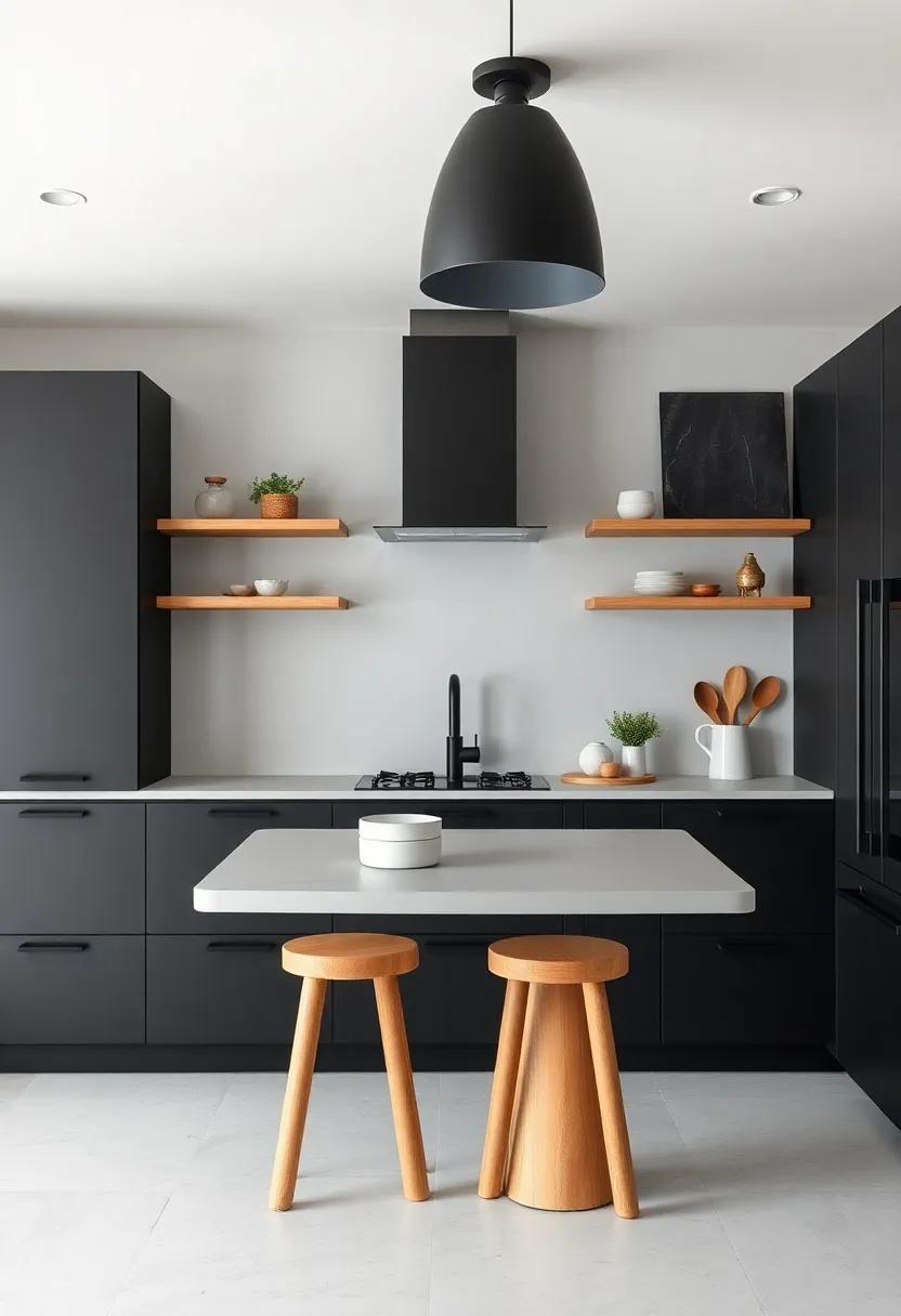 Combining Matte Black with Natural Materials for a⁣ Chic Aesthetic