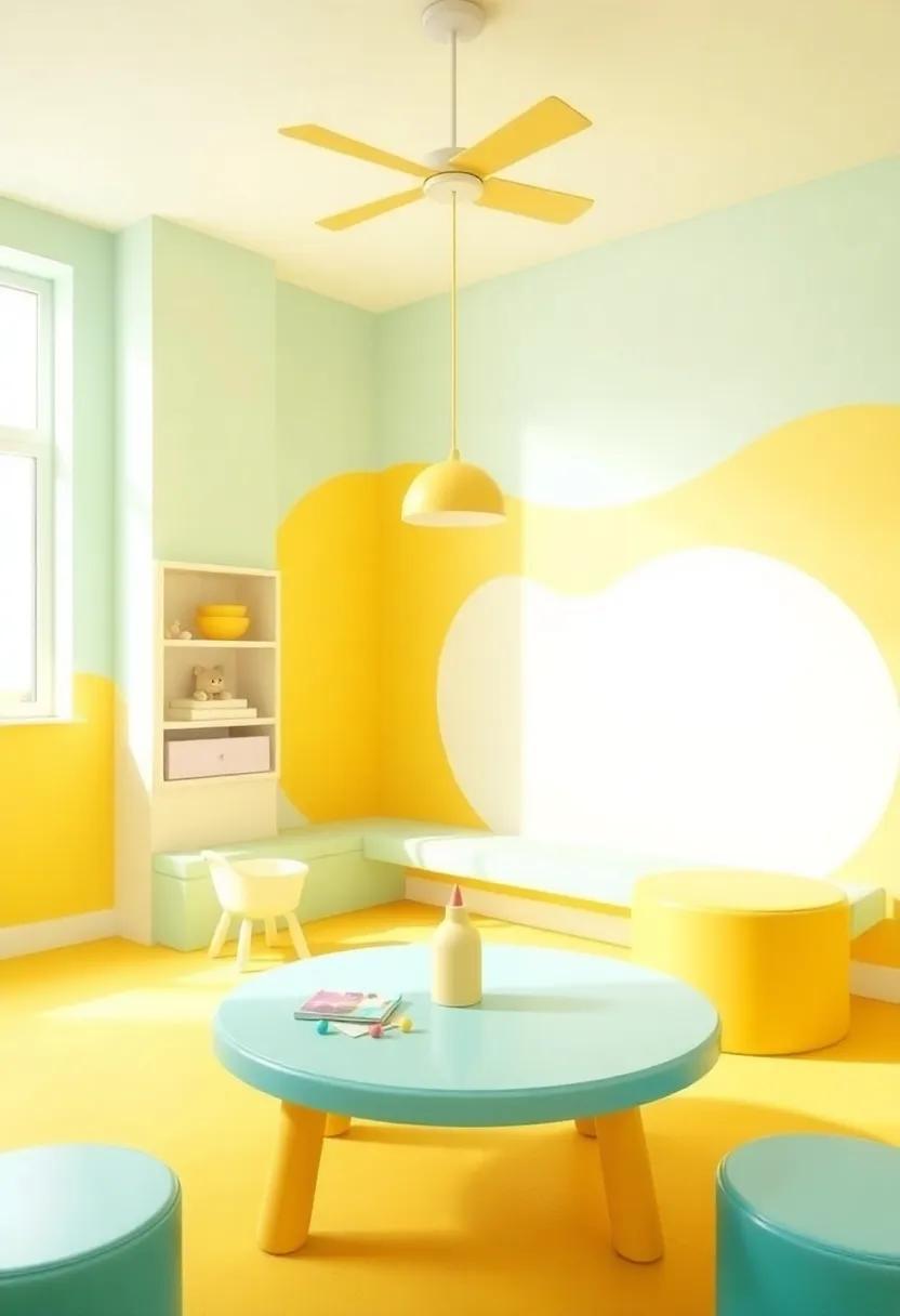 Inspire creativity⁣ With Interactive⁣ Pastel Yellow Play ⁢Areas