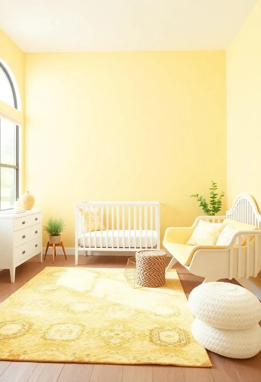 Elegant Pastel ⁢Yellow Rugs To ‍Anchor Your Nursery Space