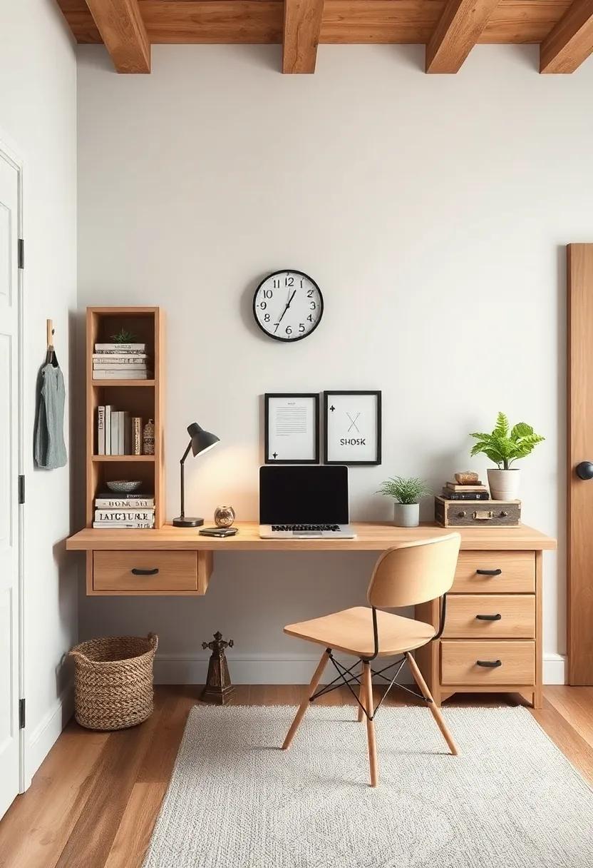 Designing a Study Corner that Blends Style and Productivity in a ⁣Rustic Space