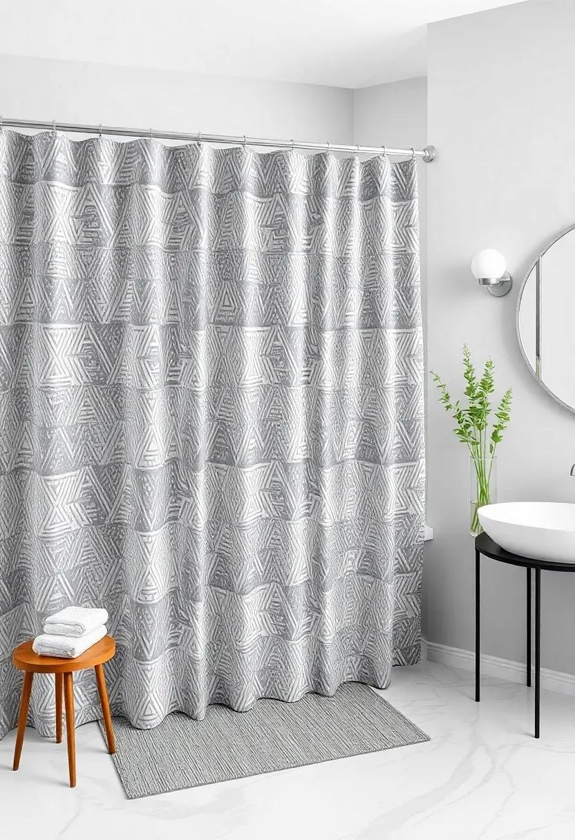 Chic shower Curtains: Adding Personality with Grey Patterns and Prints