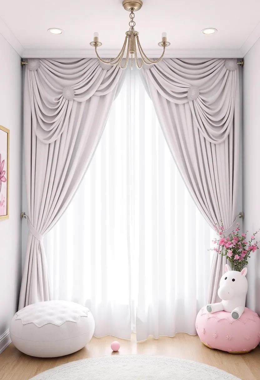 Cascading Curtains and Drapes with a touch of fairy Tale Elegance