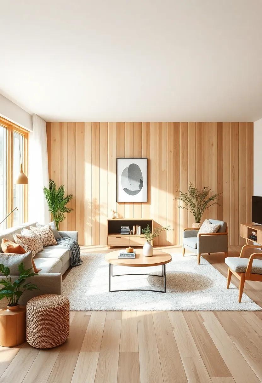 Embracing Light: The Charm of Scandinavian Living Rooms with Natural Wood Accents