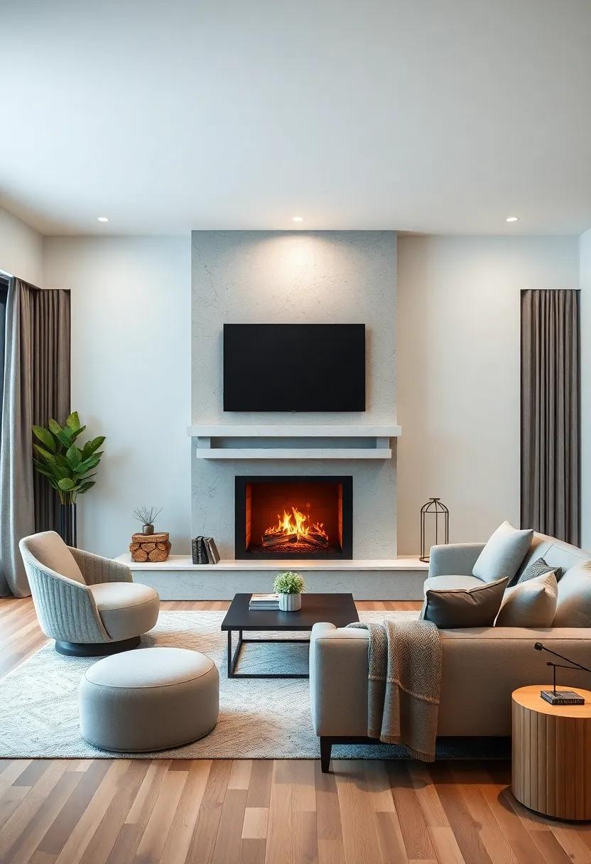 Creating the Perfect Harmony: Designing a Cozy Living Room with Fireplace and TV