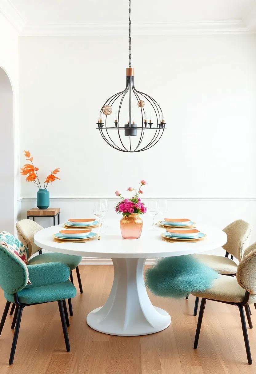 Vibrant Harmony: Transform Your Dining Room with Eclectic Colorful Table Settings