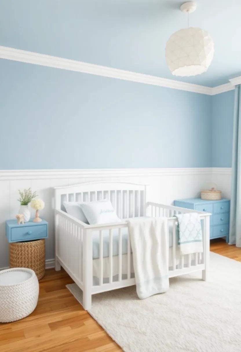 Creating Calm: Designing a Soft Blue and White Nursery for Your Little Boy