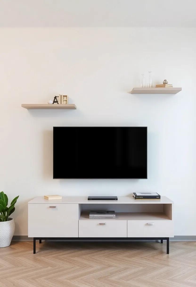 Transform Your Space: Designing a Chic TV Wall with a Modern Stand and Stylish Shelves