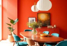 Vibrant Fusion: Transform Your Dining Room with Bold Colors and Eclectic Flair