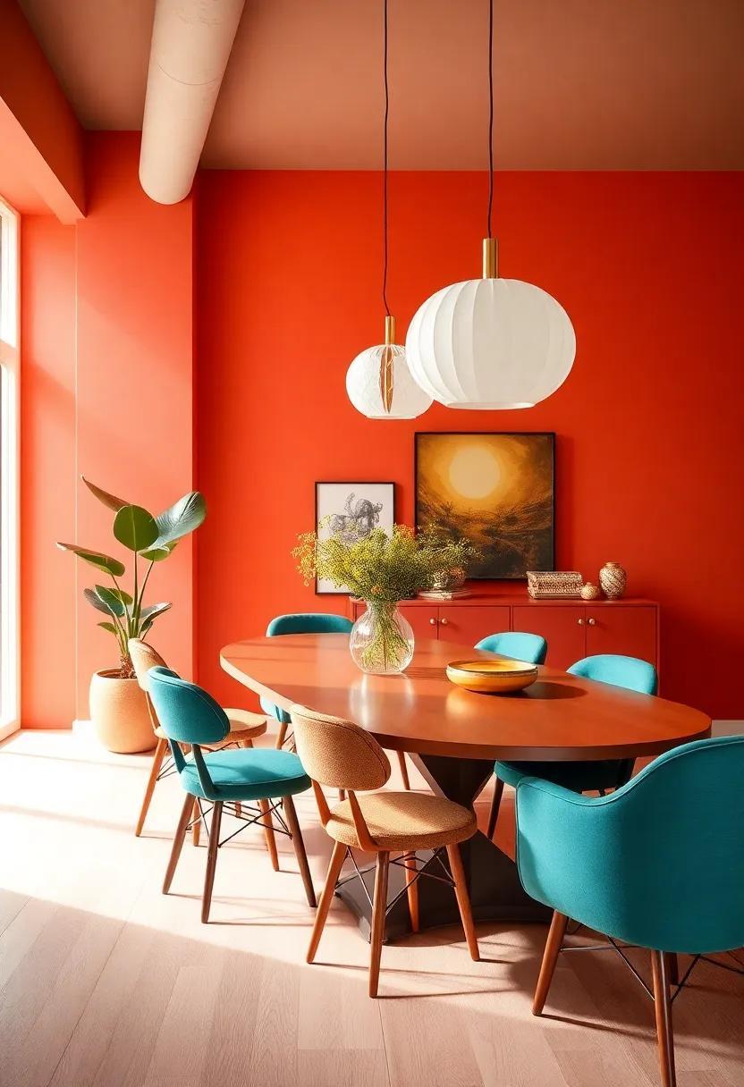 Vibrant Fusion: Transform Your Dining Room with Bold Colors and Eclectic Flair