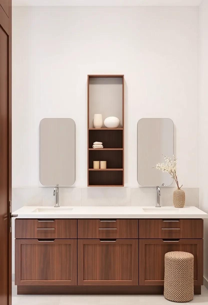 Transform Your Space: Inspiring Bathroom Decor Ideas Featuring Elegant Brown Cabinets