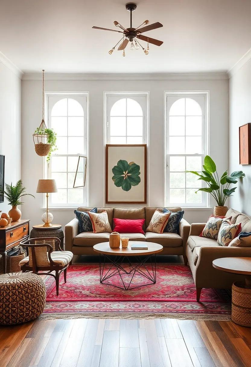 Embrace Eclectic Elegance: Crafting a Bohemian Living Room with Vintage Treasures