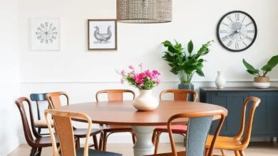 Embracing Whimsy: The Art of an Eclectic Dining Room with Mismatched Chairs