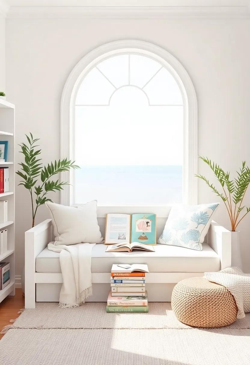 Crafting a Relaxing‍ Reading ⁤Nook with Coastal Literature‍ and Plush Pillows