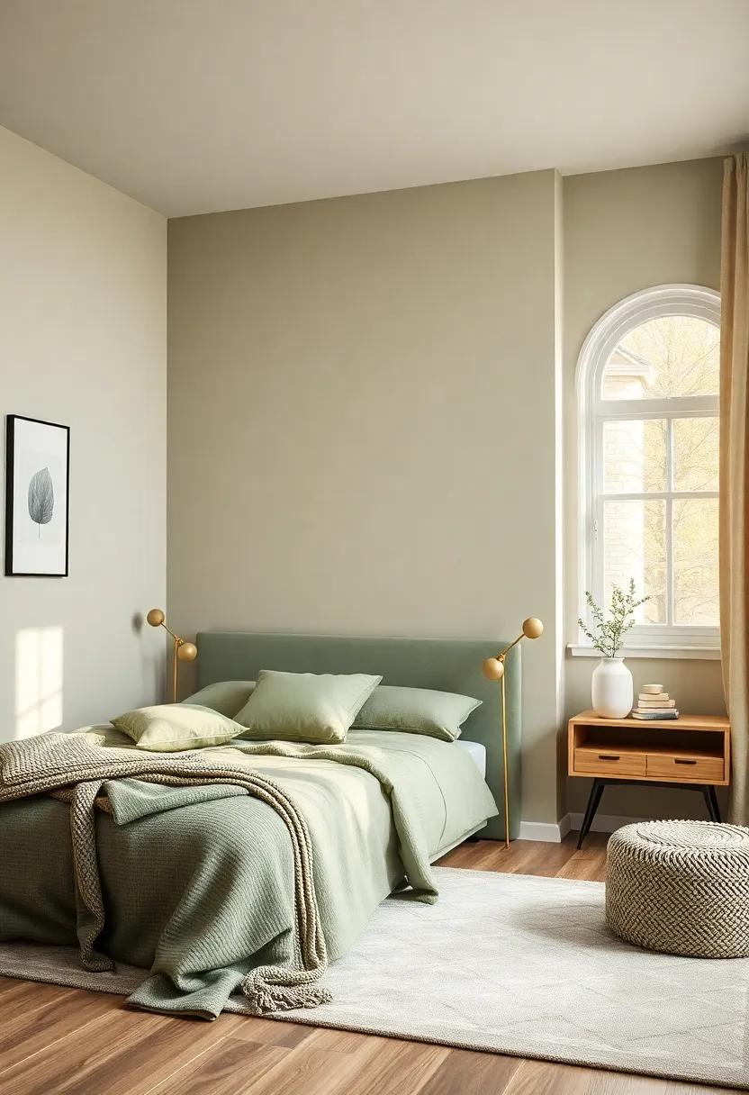 tranquil ‍Spaces with Light Olive⁣ and ⁣Beautiful Cream Highlights