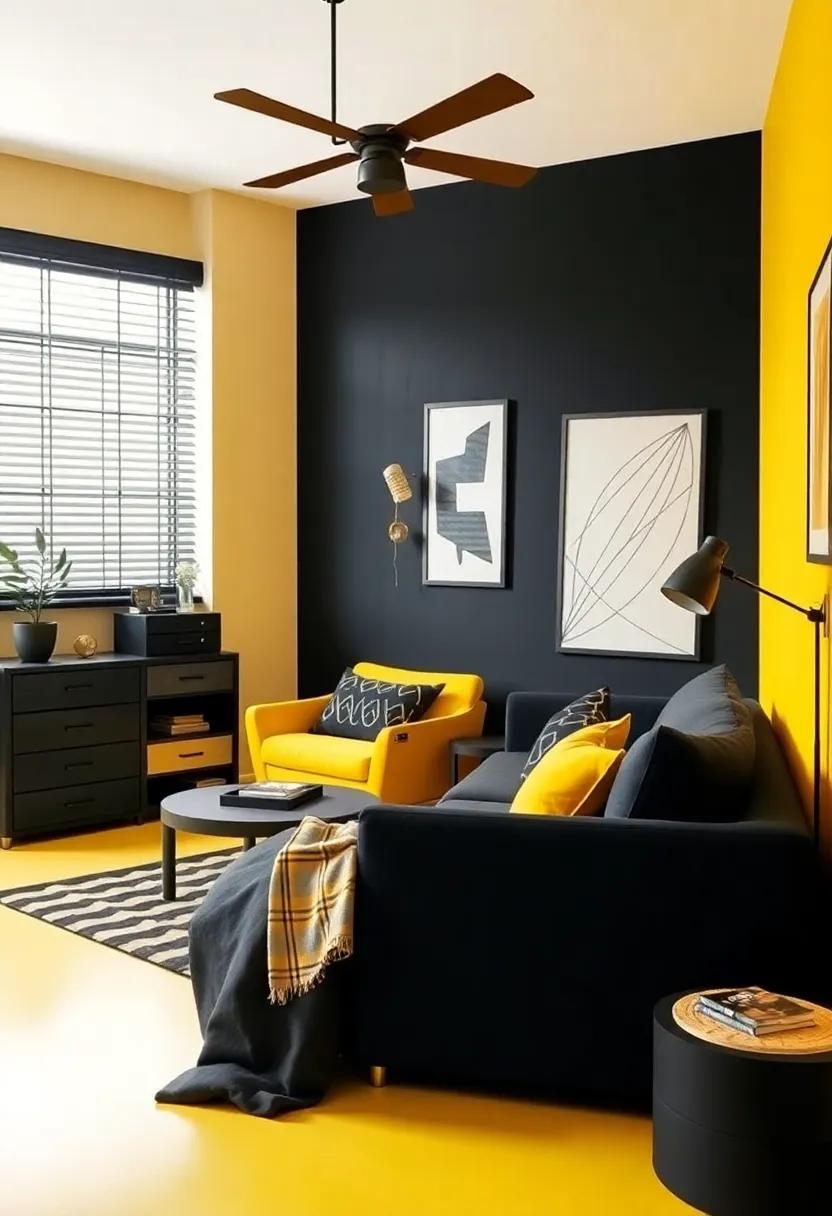 Furniture Selection: Stylish Pieces ‍that⁢ Complement the​ Black and Yellow‍ Theme