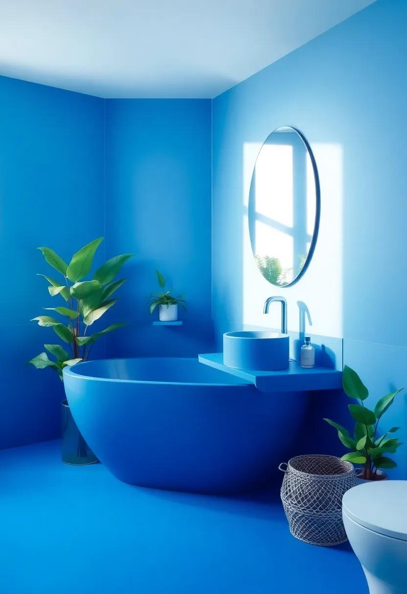 Plant Life:⁢ Integrating⁤ Greenery ⁤into a Blue Bathroom Setting