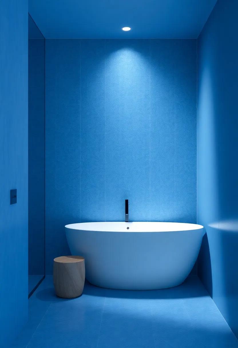 Textures⁤ and Patterns:​ elevating Blue Bathroom Walls with Style