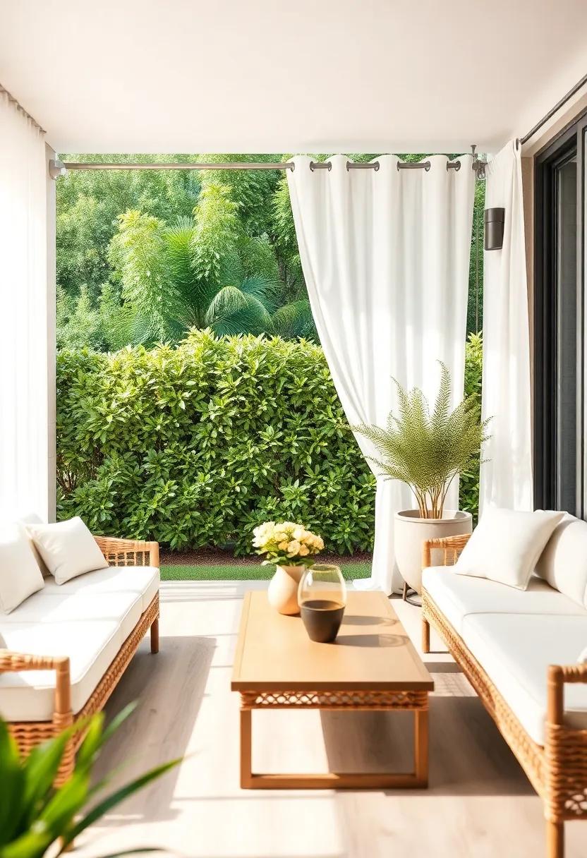 Eye-Catching Outdoor Curtains for privacy and elegance