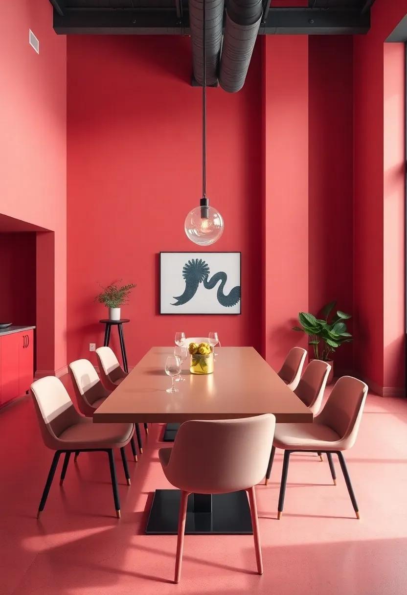 Captivating Color Schemes That Elevate an Urban Loft⁣ Dining Experience