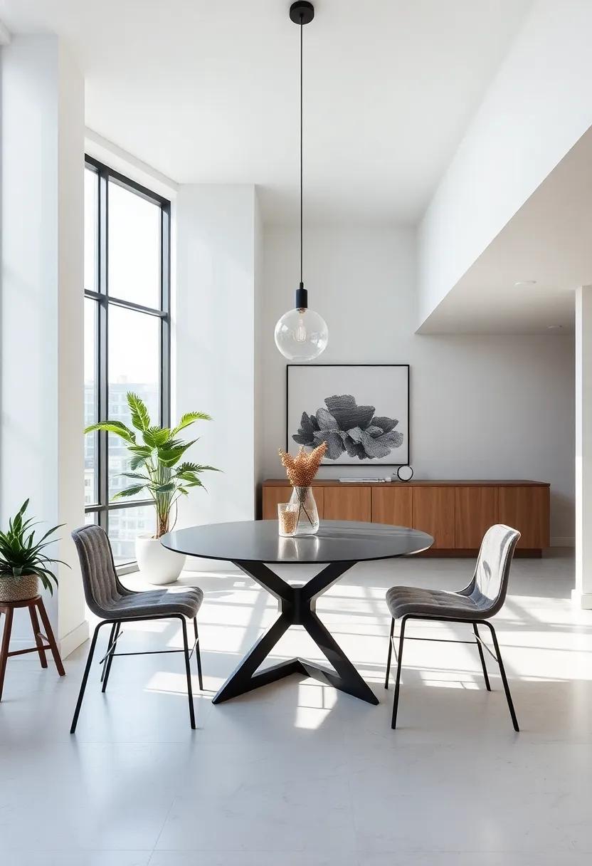 Embracing Minimalism for a Sleek and Modern Urban Dining Space