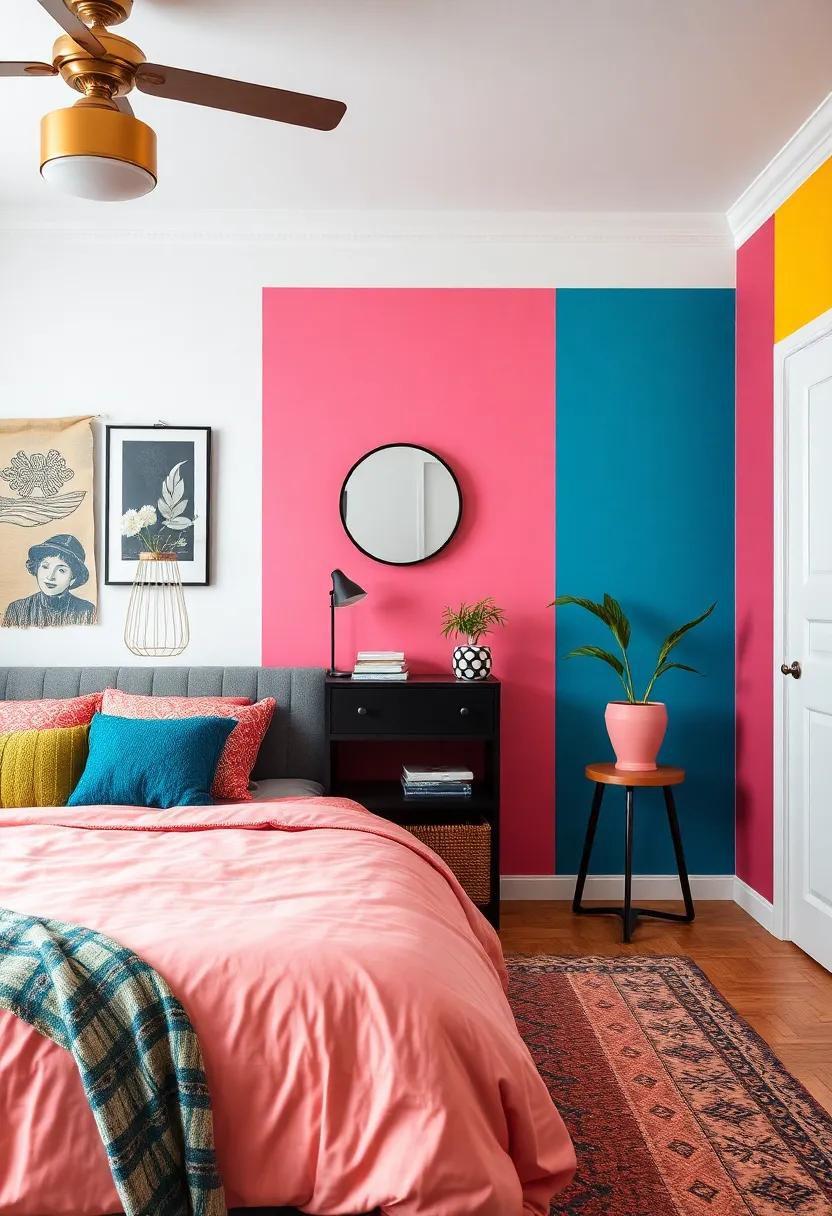 Color-Blocked‌ Walls to Create Visual Interest and Define Spaces