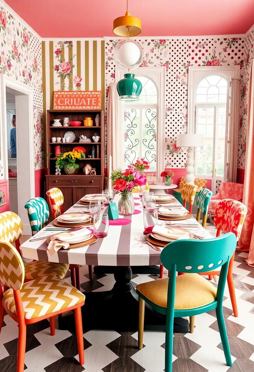 Playful Patterns: Blending stripes, Dots, and Floral Designs