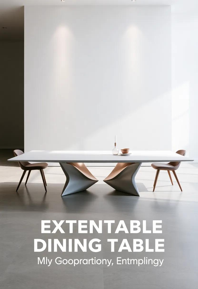 Artistic Flair: Sculptural extendable Dining Tables that Inspire