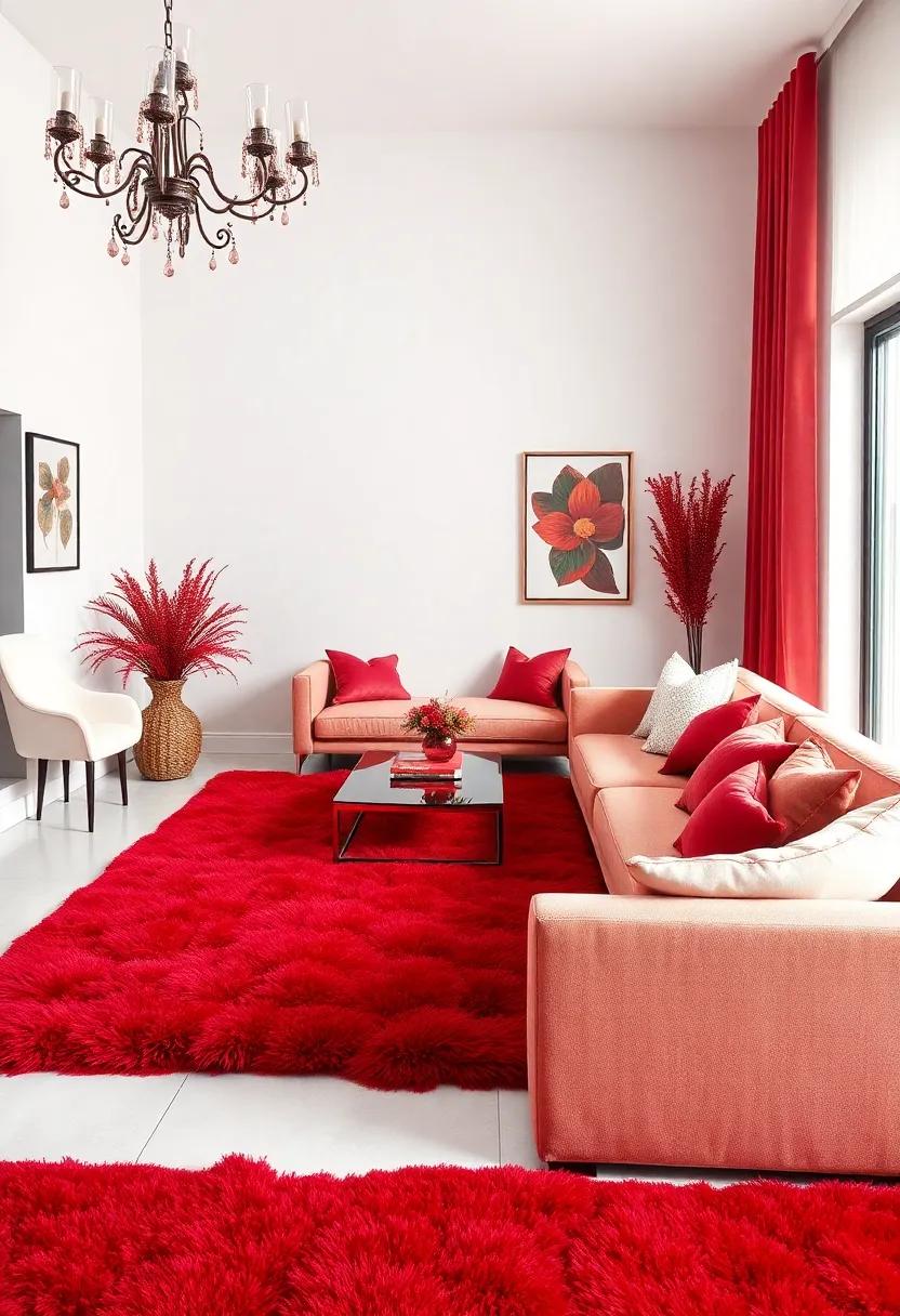 Cultivate ⁤a Cozy Atmosphere with ​Plush ‌Crimson ⁣Rugs ‌and Contemporary⁢ Furniture