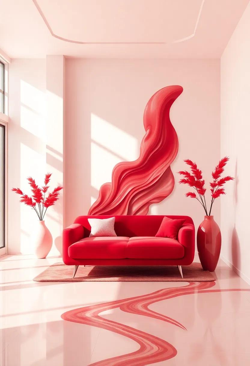 Curate a Flowing ⁢palette⁣ of Complementary Colors to Enhance Crimson​ Elements