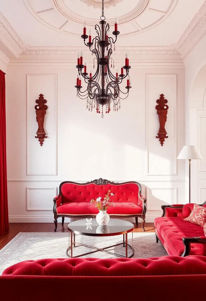 Dive into Vintage Elegance ⁣with Antique Crimson furniture​ and​ Decor Elements