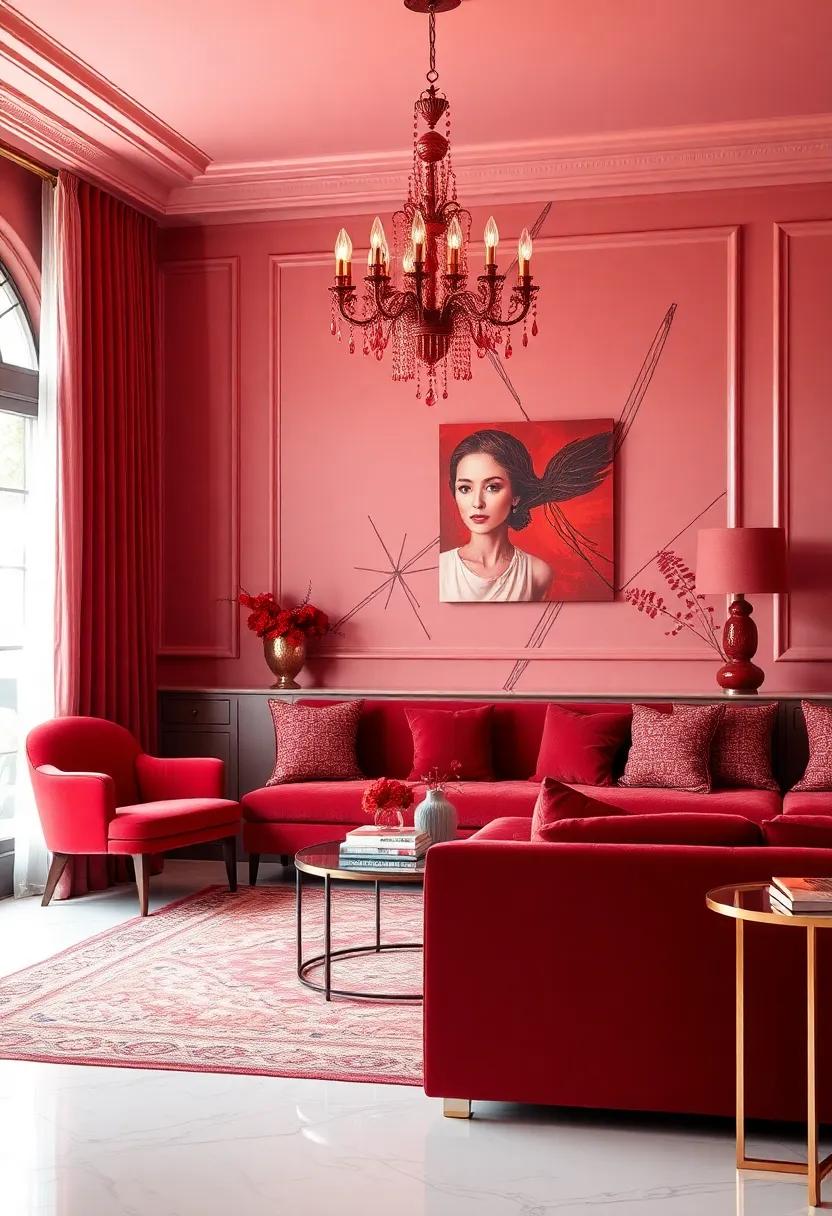 Infuse Glamour⁢ into Spaces with Opulent ⁢Crimson Accessories and ⁢Decor