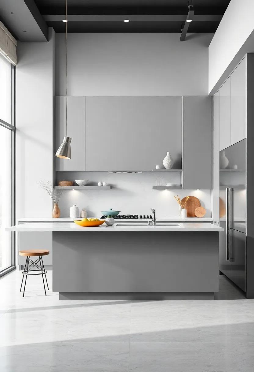 Decorative Elements: Adding Personality to Gray‌ and Silver Kitchen Designs