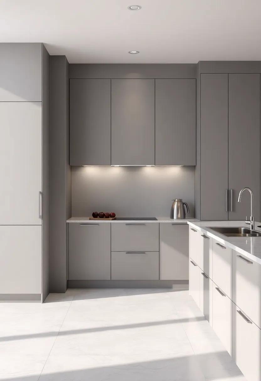 Sleek Cabinetry: The Impact of ⁤Gray on Kitchen Storage Solutions