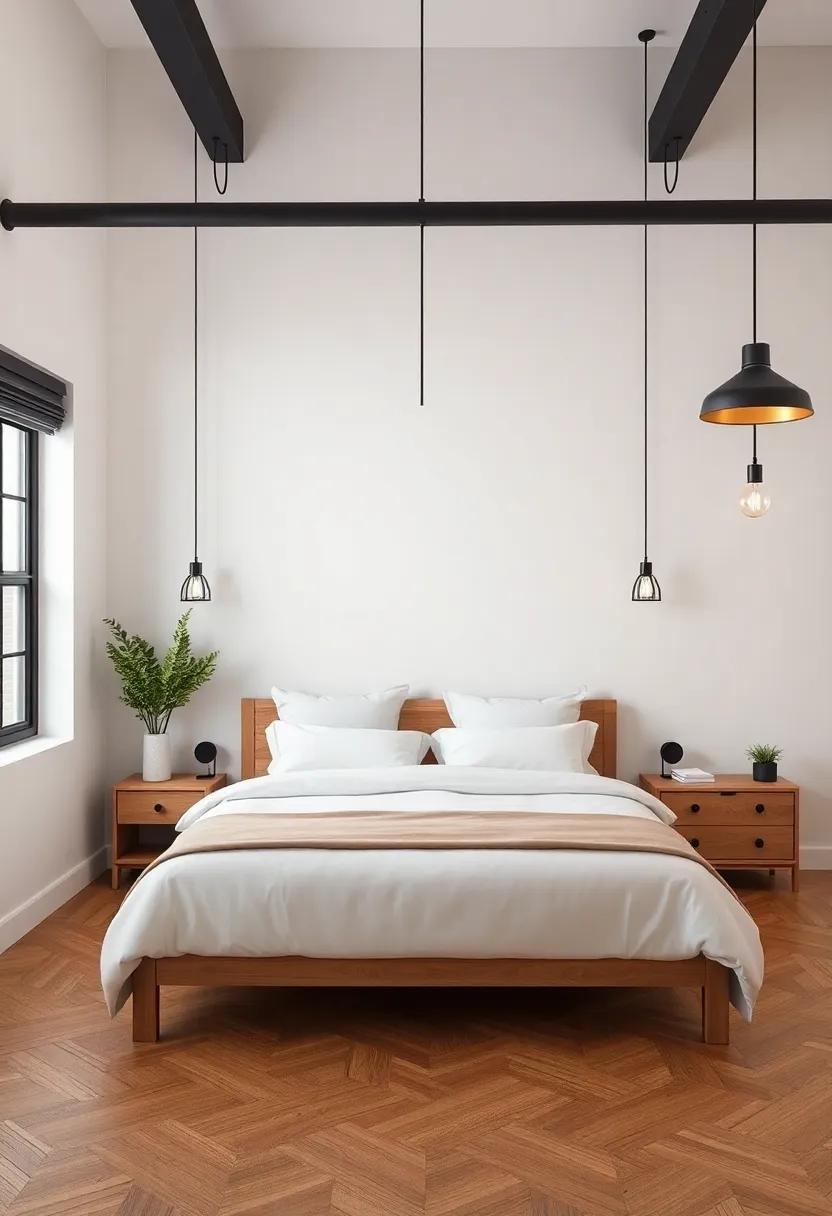 Crafting an Industrial Bedroom Aesthetic with Pendant Lighting Accessories