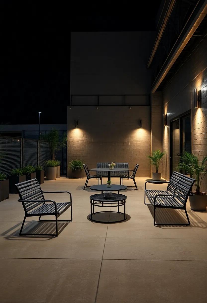 The⁣ Role of Lighting in Showcasing Steel Furniture at Night