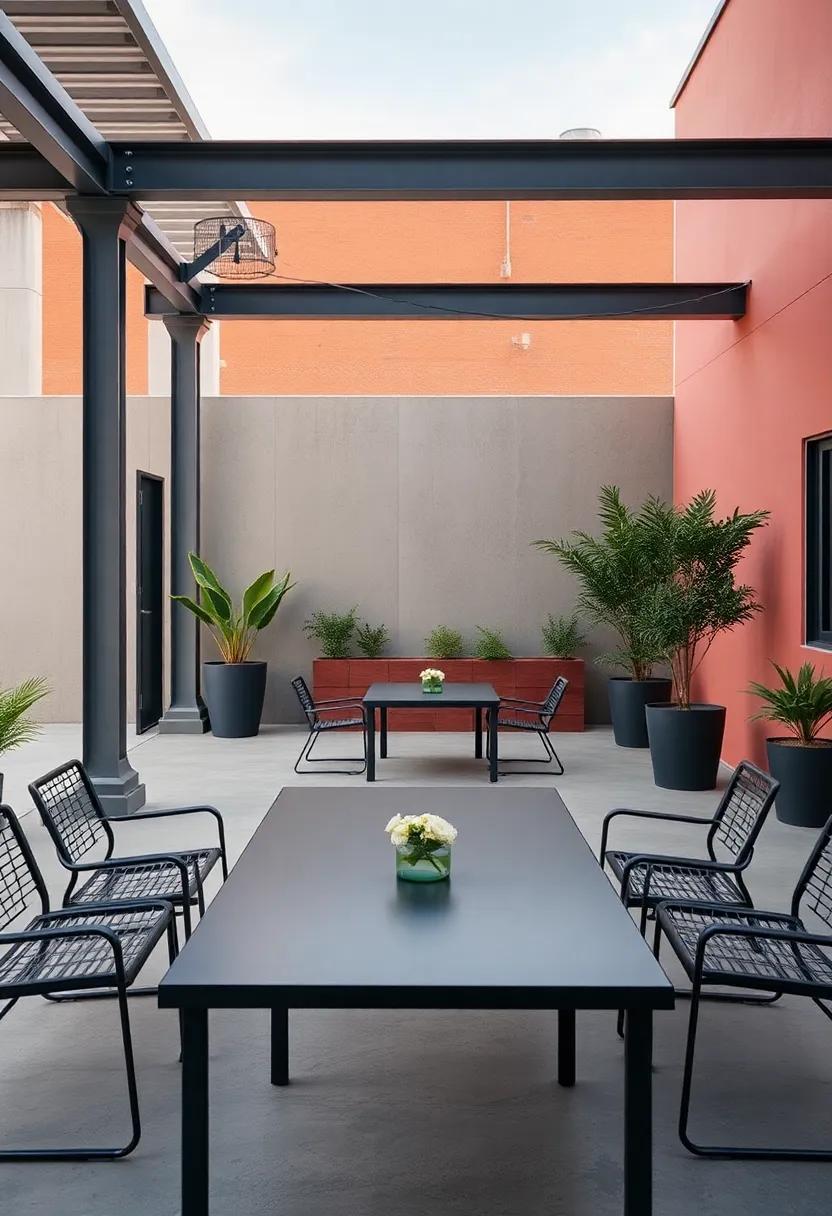 Exploring ⁤Color Palettes and ⁢Textures in Modern Steel Outdoor Furniture