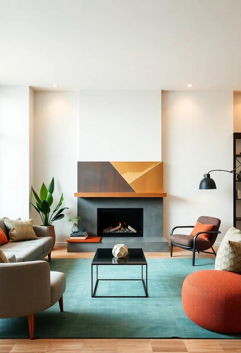 Sustainable ⁣Design Choices in Fireplaces and Geometric decor