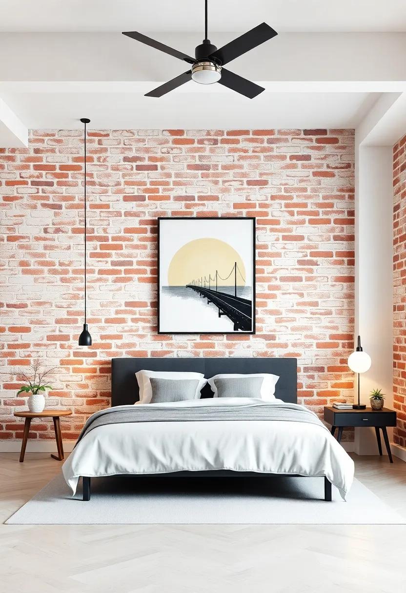 Transforming Walls into Statements with Exposed Brick and Bold⁢ Artwork