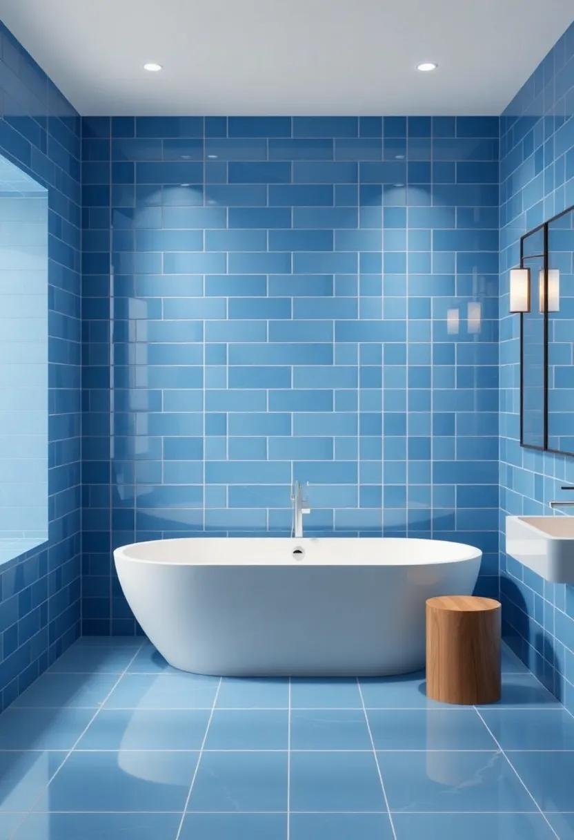 Strategic Tile Placement: Designing Focal Points with Blue