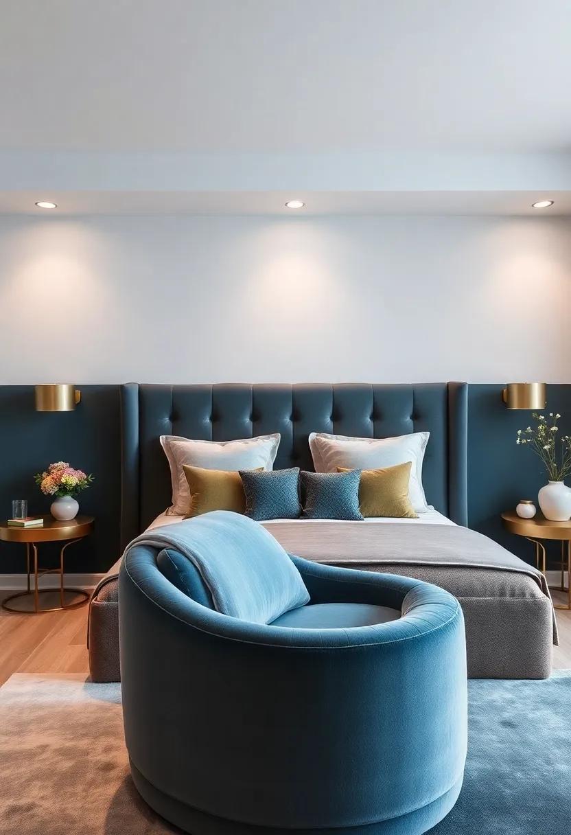 Statement Furniture: Embracing Velvet Upholstered Headboards and ⁣Chairs