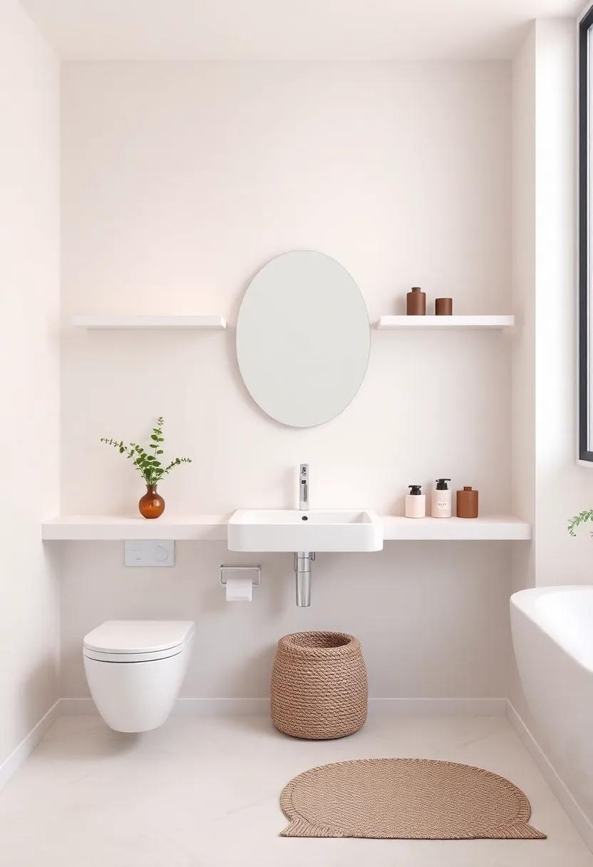 Elevate‍ Your Bathroom Aesthetic with Floating ⁢Shelves in‌ Serenity-Inducing Colors