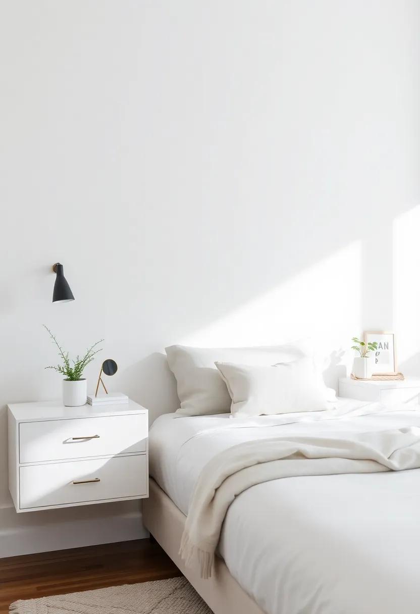 Minimalist Bedside Decor: Enhancing⁢ Floating Nightstands with Thoughtful Accessories