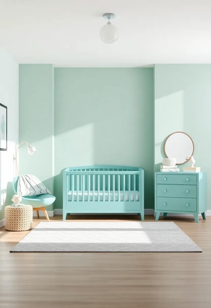 Furniture Choices: Stylish​ Mint Green Cribs and Dressers to Elevate ⁢the Nursery