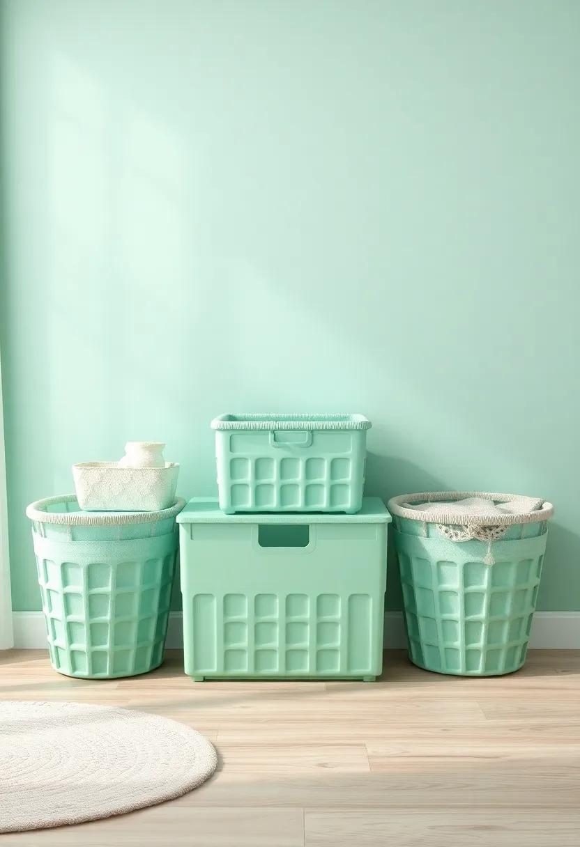 Storage⁢ Solutions: Creative Ways to Organize with Mint Green‍ Baskets and ‍Boxes