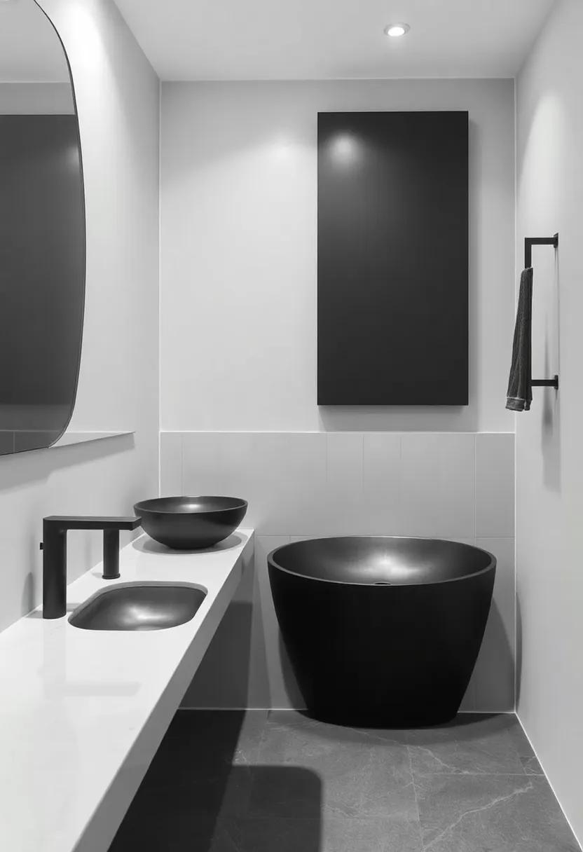 Exploring Unique⁤ Shapes: The Art of Black-Finished Sinks