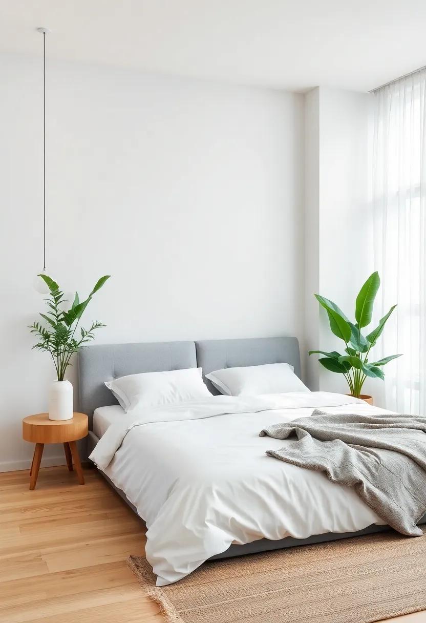 Incorporating Greenery to Enhance a serene Bedroom Atmosphere