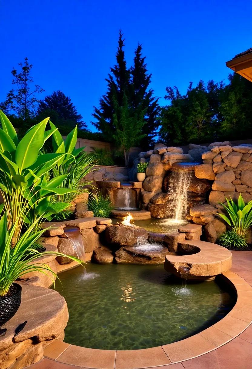 Enhancing Patios with Lush Plant ⁢Life Complementing Water features