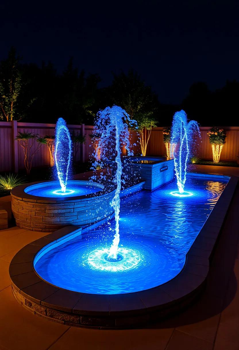 Stylish Integration of LED Water⁤ Features with Garden Design