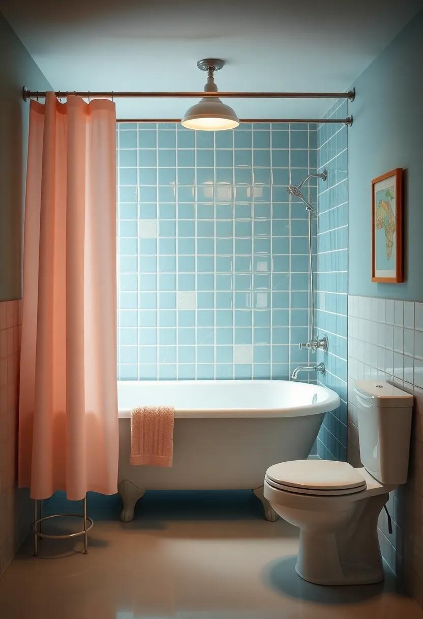 Evoking the Past ⁤with Retro Shower Curtains and Liners